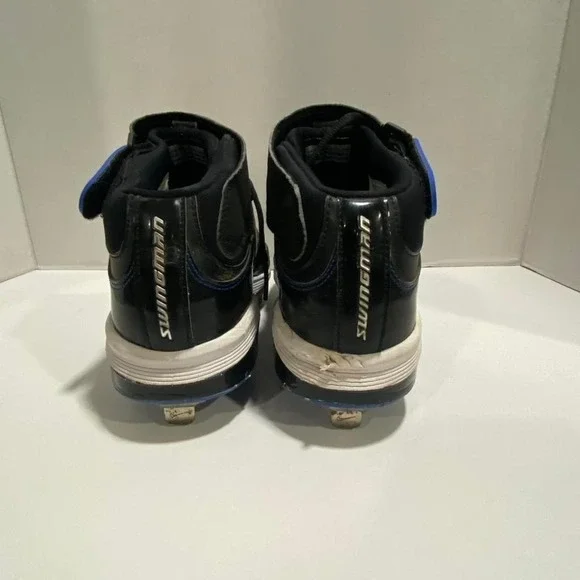 Black and blue Nike air baseball cleats  lace up men 8. SKU492#cleats - Picture 2 of 8